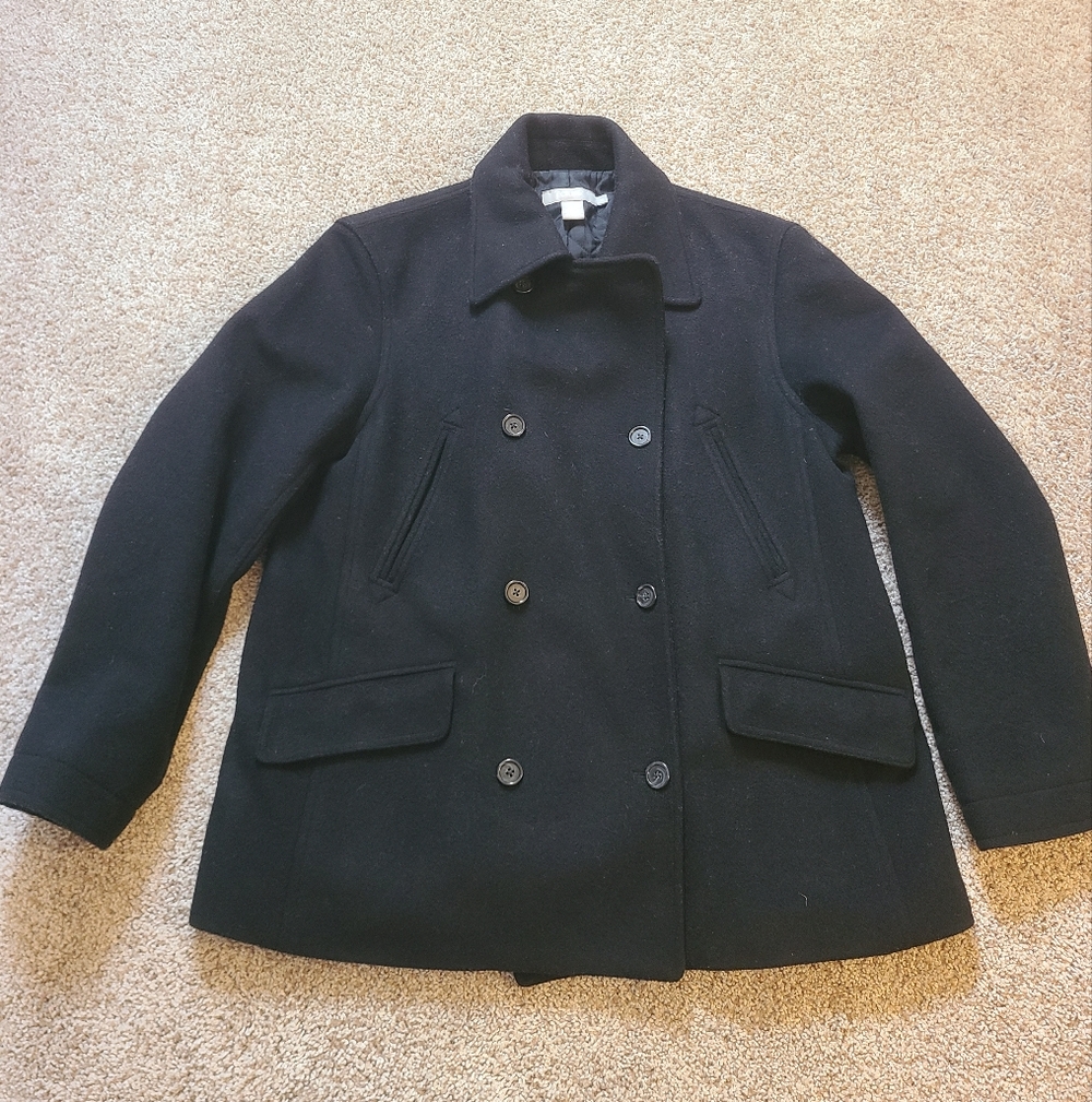 J Crew Wool Blend Peacoat Womens Coat